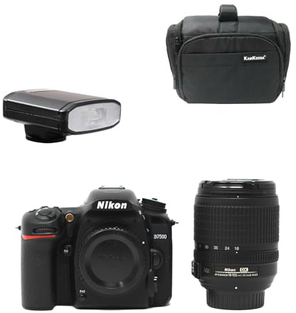 KamKorda Camera Bag + Flash + D7500 DSLR Camera + AF-S 18-105mm VR + 2 Year Warranty