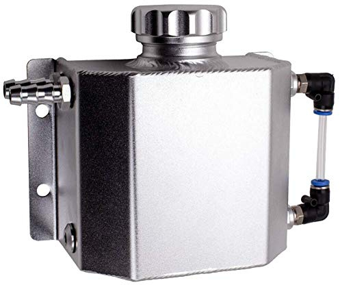 GCDN Universal 1 L aluminiumlegering automatisk kylvätska expansionstank med dräneringsplugg 1 000 ml