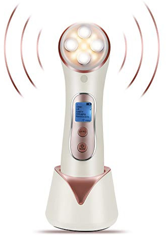 MiSMON High Frequency Facial Machine 5 in 1 Facial Massager Micro-Current Recharable Facial Frequency Device