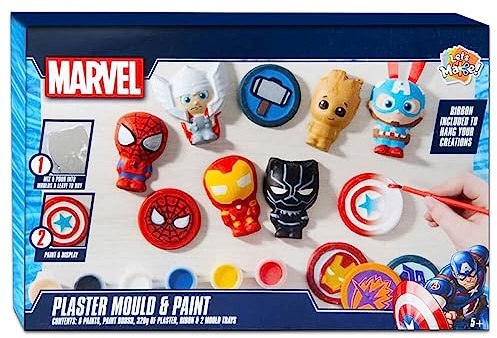 The Works Marvel Avengers - Juego de moldes de yeso y figuras de pintura