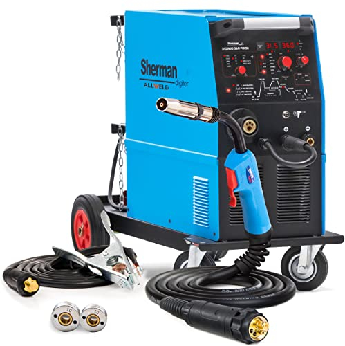 Sherman DIGIMIG 360 Pulse Schweißgerät Inverter MIG MAG MMA WIG LIFT FLUX 400V 360A IGBT, Hot Start, Arc Force, Spool Gun, Synergie, Schweissgerät 3-IN-1, Welding Machine, Schweissbrenner MIG MB36/4m