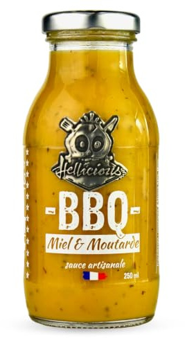 Sauce BBQ miel et moutarde Hellicious - sauce artisanale française