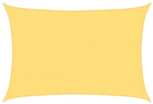 vidaXL Toldo de Vela Parasol Lona Protector Solar Persianas Sombra de Patio Jardín Terraza Balcón Parque Exterior HDPE Beige 160 g/m² 2,5x4 m