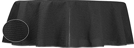 Gartentischdecke Outdoor 160 cm rund Schwarz wetterfest wasserabweisend rutschfest abwischbar PVC Weichschaum Tischdecke für Garten Balkon Camping
