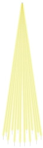 vidaXL LED Weihnachtsbaum für Fahnenmast Tannenbaum Lichterbaum Weihnachtsdeko Beleuchtung Außen Beleuchtet Lichterkette Warmweiß 1134 LEDs 800cm