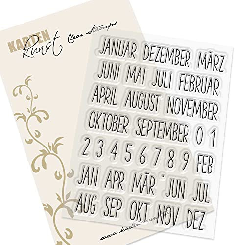 Karten-Kunst Clear Stamps KK-0228 Stempel Kalender Monate Silikonstempel