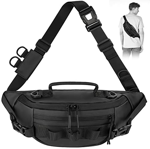 THKFISH Angeltasche, wasserdichte Fishing Bauchtasche mit Verstellbarem Bund, Groß Forellen Tasche Angeln für Herren und Damen, Gürteltasche für Outdoor Angeln,Laufen,Sport im Freien,Training