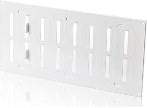 300x150mm Vitt Stål Justerbart Ventilationsgaller - Luftgaller - Metallgaller