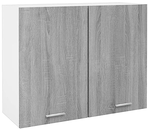 vidaXL Armoire Suspendue Lyon Gris Sonoma 80 x 31 x 60 cm Bois d'ingénierie