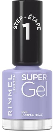 Rimmel, Vernis à Ongles Super Gel, 028 Purple haze, Vernis Gel, Résultat Professionnel, Longue Tenue, Sèche comme un Vernis Classique, 12 ml