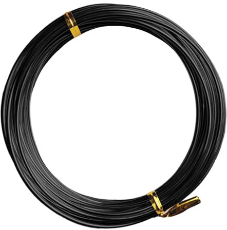1 alambre de aluminio para manualidades, 30 m x 1 mm, alambre flexible para flores, alambre de aluminio multiusos para joyas, jardinería, manualidades, juguetes de bricolaje (negro)