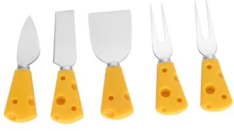 IMIKEYA 5 Stück Käsebesteck Mit Cartoon Käsegriff Edelstahl Für Obst Und Dessert Langlebig Und Vielseitig Einsetzbar Bpa Frei Für Feiern Und Zuhause
