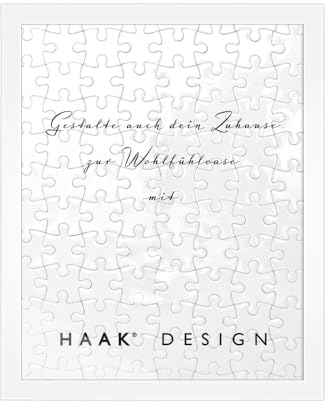 Haak Puzzlerahmen Bira ANTIREFLEX/Entspiegelt Weiß (matt) 75X98 cm Bilderrahmen Rahmen für Puzzle