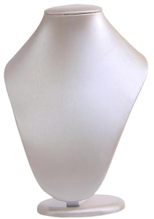 UxicRuya Support à Bijoux en PU pour Colliers, Pendentifs, Chaînes, Buste de Bijoux, Blanc, m