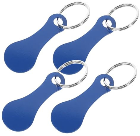 JEWEDECO 4pezzi Portachiavi Gettoni Per Della Accessori Trolley Inossidabile Gettoni Per Chiavi e