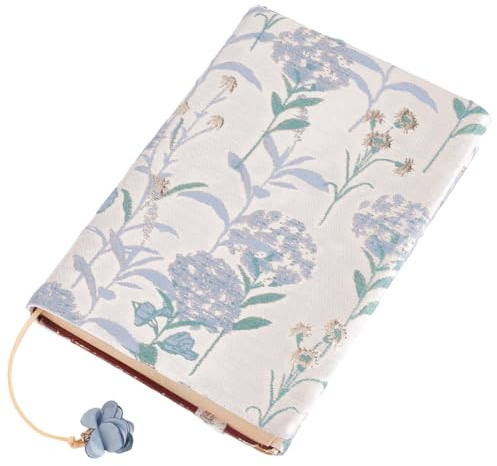 craspire Buchumschlag Passend Für Größe A5 8,3 x 6,3 Zoll Weicher Satinstoff Lila Blume Waschbare Buchhülle Lesezeichen Hardcover Taschenbuch Softcover Buchschutz Für Buchliebhaber Klassenzimmer