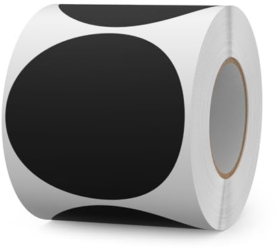 FINDAT 500 Stück Schwarz 76 mm Markierungspunkte Runde Klebepunkte Aufkleber