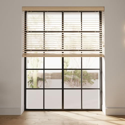 Cocoon Bambusholz Jalousien Innen 110 x 175 - Naturel - 50mm Lamellen | Jalousie Bambus - Einfache Montage - Sicht- und Sonnenschutz - natürliche Maserung - Vollständiger Grössenbereich