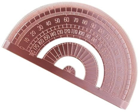 Transportador De Ángulos Metálico | Medidor De Ángulos Para Mecánicos - Dispositivo de Medición de 180 Grados para Estudiantes de Carpintería Geometría Dibujo Técnico e Ingeniería