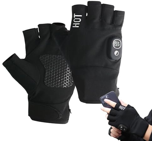 Guantes de trabajo calefactables - Algodón Talla única | Guantes calefactables recargables para hombres y mujeres | Calentador de manos para desplazamientos, caza y snowboard | Aventuras al aire libre