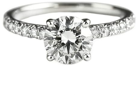 Whoiy Hochzeitsringe Platin 950, Eheringe Solitär Echtgold Moissanite 1.2ct Damenring Größe 63 (20.1)