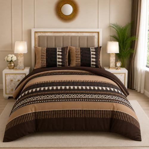 Textile Home Home Décor 4 Piece Trendy Complete Bedding Set Soft Microfiber Double - Duvet Cover, Fitted Sheet with Pillow cases (Taurus, Double)