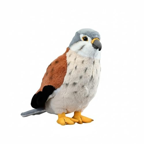 Wyvix Realistico peluche di gheppio comune - Falco in piedi da 10 pollici, uccello rapace