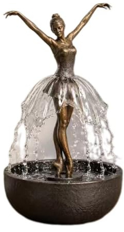 Juankrynord Eleganter Tischbrunnen Ballerina Ein kleines Wasserspiel als Dekoration (1 Stück)