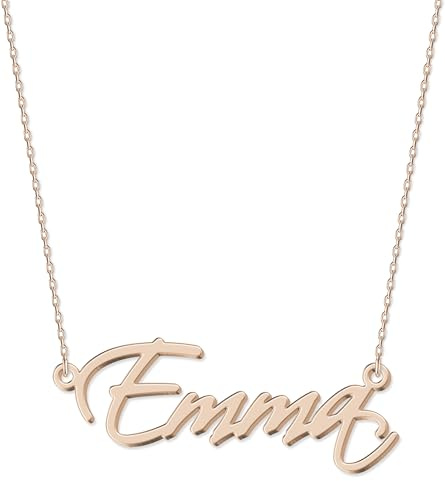 Personalisierte Namenskette Damen - Gold Farbe, Wunschname Kette, Schmuck für Frauen, Geschenkidee für Geburtstag, Muttertag, Hochzeit, Halskette mit Gravur, Modeaccessoire, Anpassbare Buchstaben