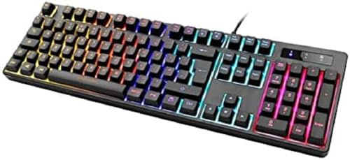 DELTACO Gaming DK310 Teclado Mecánico para Juegos - Content Red Switches & RGB Iluminación - Diseño del Reino Unido - Negro