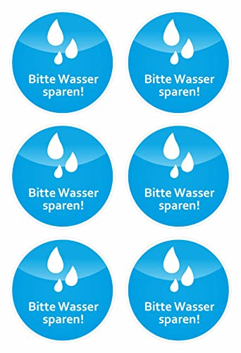 BIKE-label Wasser sparen Aufkleber Wasserhahn zu drehen Hinweisschild für Mitarbeiter X900256VA