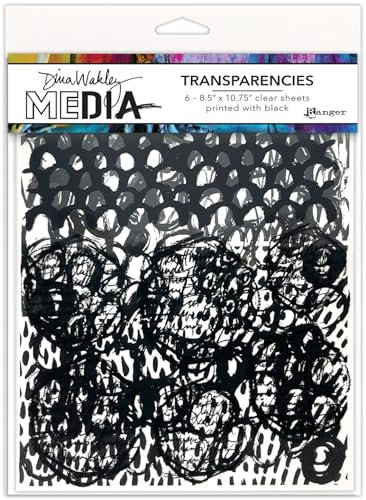 Dina Wakley Media Transparencies 8.5X10.75 2/Pkg-Pattern Play Set 1