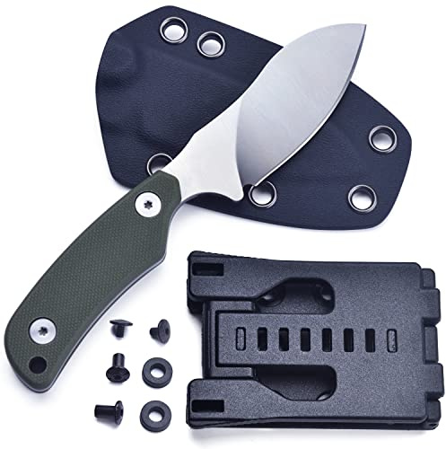 JPCRMOV Outdoor Messer Feststehend Full Tang Gürtelmesser mit Kydex Scheide