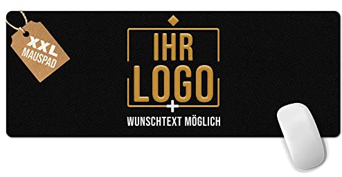 Print Royal PR XXL Mousepad mit Logo und Text selbst gestalten - Personalisierte Geschenke für Chef und Kollegen, Schreibtischunterlagen selbst gestalten, Büro Zubehör | Großes Mauspad 800 x 300 mm