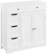 Yaheetech Badezimmerschrank Badschrank mit 4 Schubladen & 1 Schrank und verstellbarem Einlegeboden Badekommode Unterschrank für Badezimmer/Eingang/Flur, 81 x 30 x 81,5 cm, Weiß
