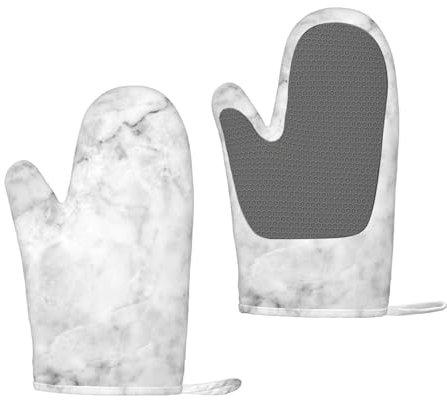 Schwarz strukturierte Marmor Druck Silikon Ofen Handschuhe Hitze Ofen Handschuhe Rutschfeste Küche Handschuh Für BBQ Backen Kochen Handschuhe