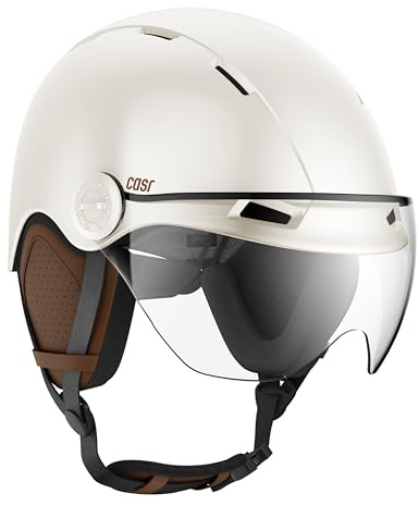 CASR Style Fahrradhelm Damen Herren mit Visier, Fahrradhelm Erwachsene – Urban Helm E-Bike, Roller, Tretroller, Skaterhelm, abnehmbare Ohrpolster, atmungsaktiv, verstellbar