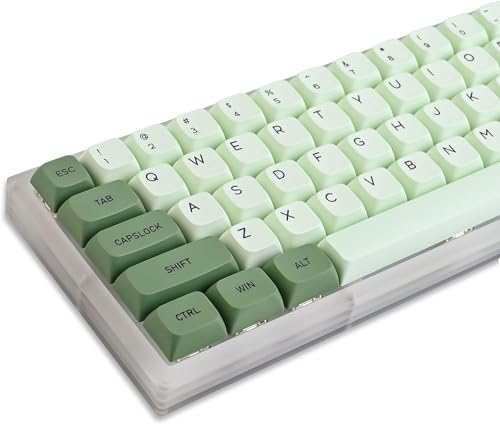 iTastatur Matcha Keycaps PBT Dye-Sublimation XDA Profile English Custom Keycaps 60 Percent ANSI US Layout for 61 64 68 87 104 108 Mechanical Keyboard(Matcha)