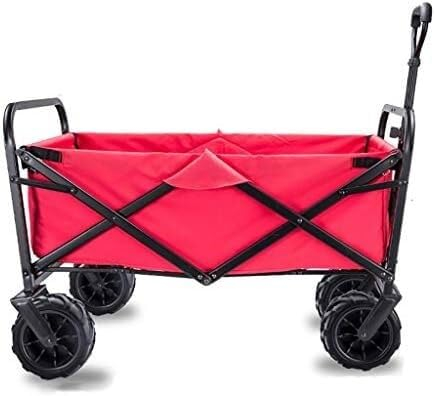 LXYDPZ Einkaufswagen, zusammenklappbarer Gartenwagen, robuster Wagen, multifunktionaler Einkaufswagen für Outdoor-Camping, Strand, Supermarkt, Handwagen