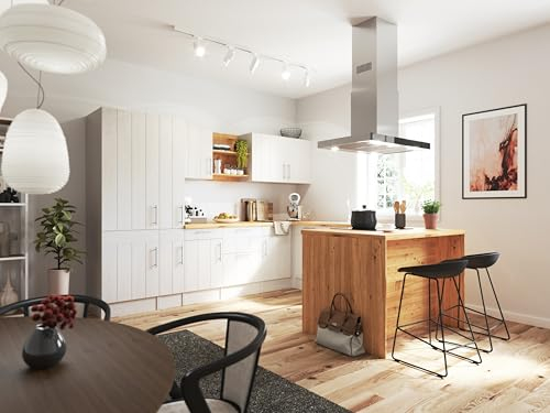 respekta Küche Winkelküche Landhaus Inselküche Induktion Anton 310 x 172 cm