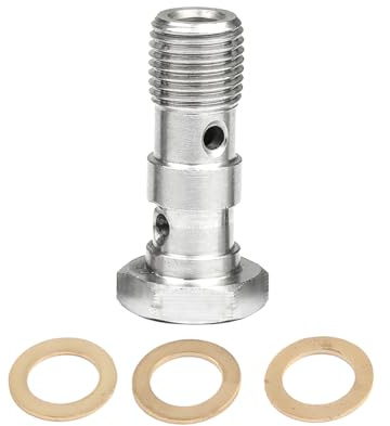 JNNJ Motorrad Bremse Banjo Hohlschrauben, Motorrad Hohlschrauben Bremse Banjo Hohlschraube Metrisch Gewinde, Hohlschraube Motorrad Bremse Banjo Hohlschrauben Fittings Bolt Washer Kit(M10x1)