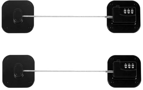 Himake Refrigerator Lock, Combination Lock for Refrigerator Cabinets, Drawers, Heavy Duty Fridge Lock, Easy Install No Keys Needed (Black-2Pack)