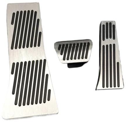Pedale Abdeckung Für X5 Für X6 E53 E70 E71 E72 F15 F16 Accelerator Gas Brems Fußstütze Pedal Abdeckung Pad Auto-Styling Zubehör Pedalabdeckung Pedalkappen(Drill AT 3pcs Silver)