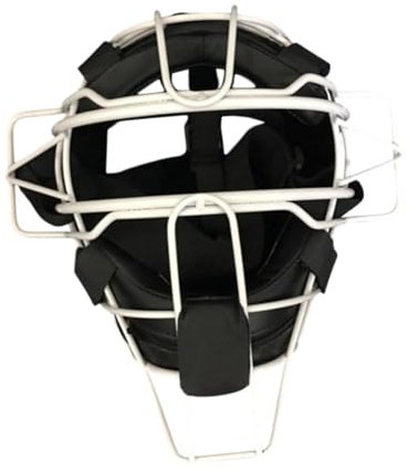 F Fityle Baseball-Catcher-Helm mit Gesichtsmaske, breiter Sicht, weich gepolsterter Softball-Helm, Schlaggesichtsabdeckung, universeller, robuster, Schwarz