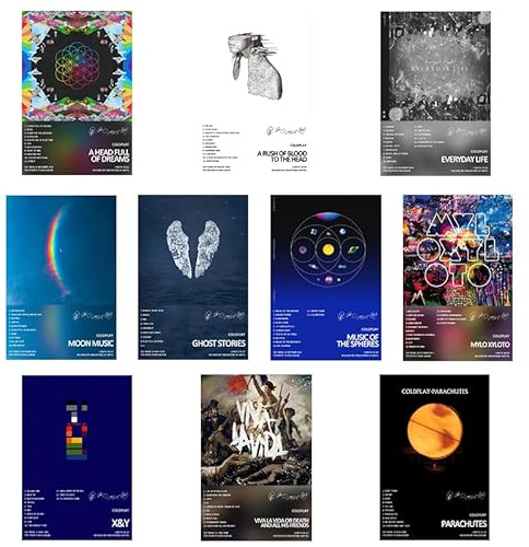 generisch Coldplay Album Cover (Set of 10) Unframed 8in X 12in(20x30cm) Leinwand Poster Schlafzimmer Dekor Sport Landschaft Büro Zimmer Dekor Geschenk