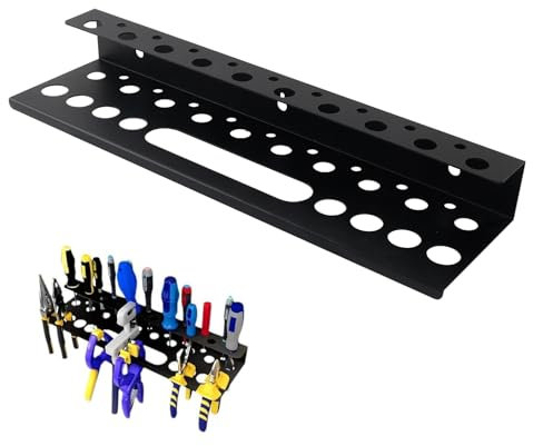 ROSYLEVE Portautensili da parete per attrezzi, 40 cm, in metallo, per pinze, supporto per martelli, attrezzi manuali per officina, capannoni, garage, casa