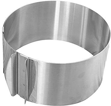 Anello per torta retrattile in acciaio inox cerchio stampo da forno dimensione regolabile Bakeware utensili da cucina