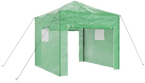vidaXL Serra con Struttura Pop-up Verde 290 x 290 x 315 cm Ferro, Giardino e Terrazza, Rifugio Verde Moderno, Serre Pieghevoli, Tenda per Piante, Spazio Esterno