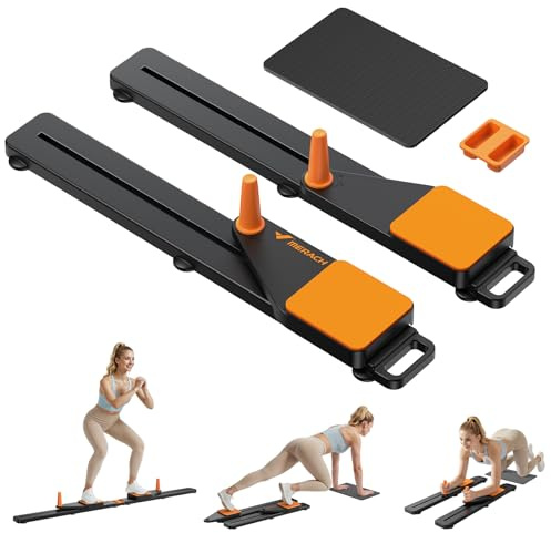 MERACH Reformer für Pilates– Pilates Board Multifunktions Bauchtrainer | Brett 120KG Klappbar, Pilates Reformer für Rumpf, Bauch, Arme & Beine, FitnessgeräTe für Zuhause Leise