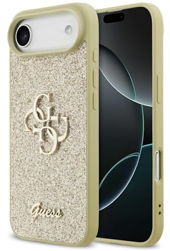 CG MOBILE Guess Fixed Glitter Groß 4G Hülle für iPhone 17 Air (Gold)